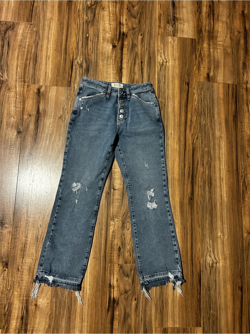 We the Free Classic Raw-Hem Women's Blue Jeans